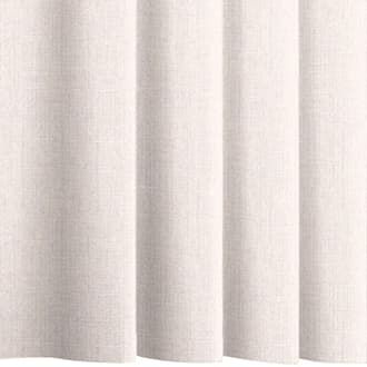 Hunter Douglas vertical blinds in a neutral fabric.